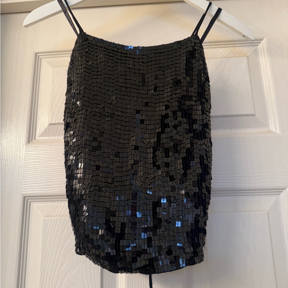 Square sequin party top